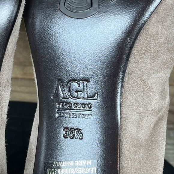 AGL Attilio Giusti LeombruniTan Suede Snake Pump Heels Womens Size 38.5 / US 8 - Picture 10 of 10